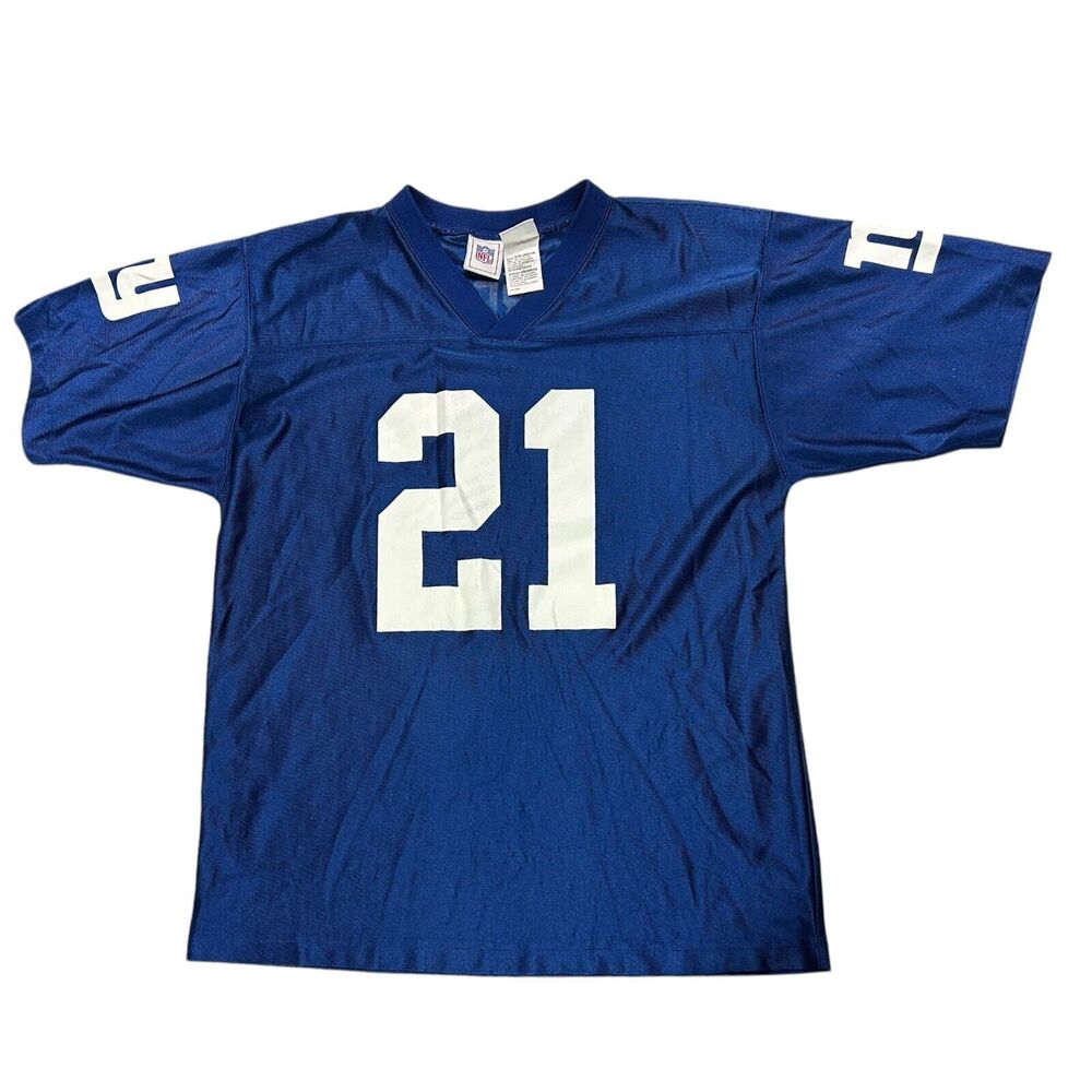 NFL Youth Giants Barber 21 Jersey Blue Boys XL 18-20 V Neck New York TIKI